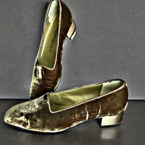 Yves Saint Laurent Velvet Smoking Flats